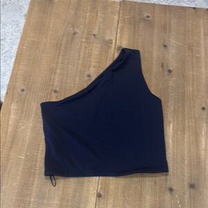 Express Navy One-Shoulder Women's Top